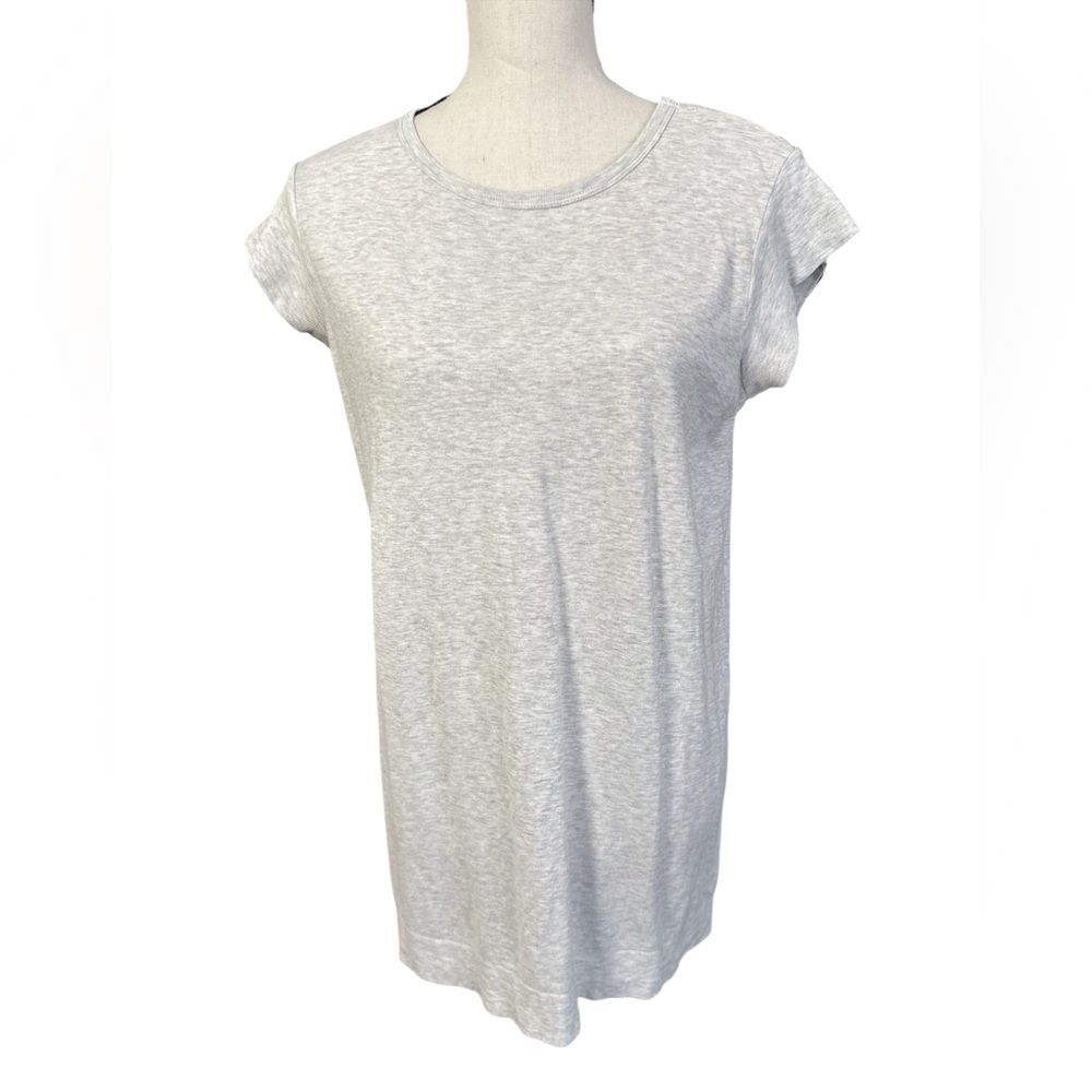 Athleta Organic Cotton Gray Tee Shirt Women’s Large Casual Basic Top